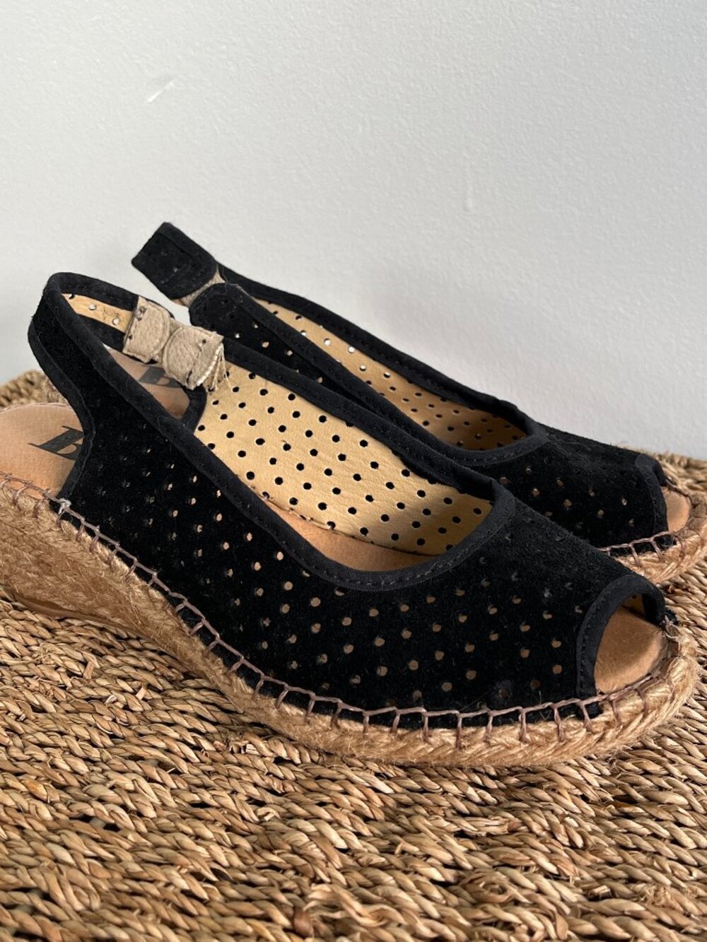 Browns Espadrille Wedge Slingback Sandals Size 36